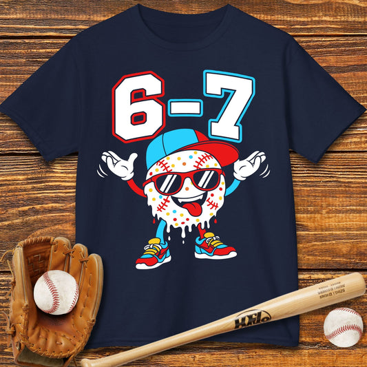 67 Baseball Drip Kids T-shirt - HomeRun PrintsKids clothes