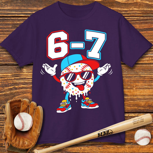 67 Baseball Drip Kids T-shirt - HomeRun PrintsKids clothes