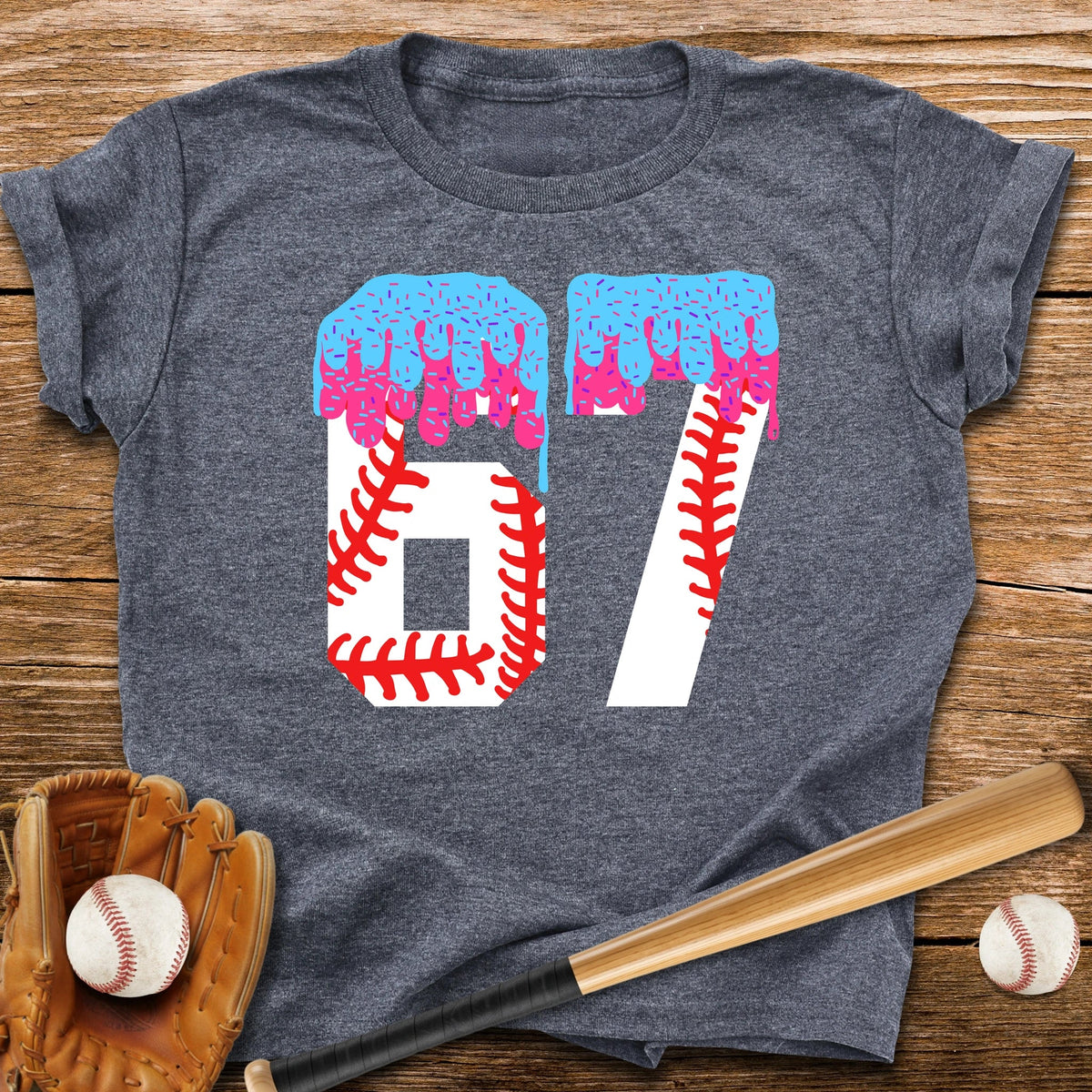 67 Baseball Drip Youth Tee - HomeRun PrintsKids clothes