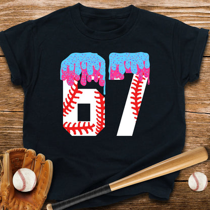 67 Baseball Drip Youth Tee - HomeRun PrintsKids clothes