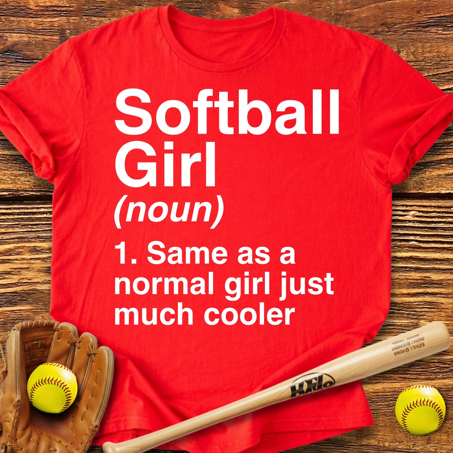 Softball Girl Definition Adult T-Shirt