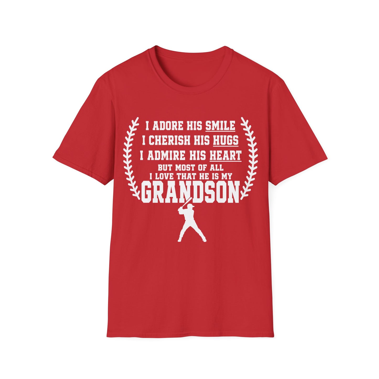 Grandma's Baseball Heart T-Shirt