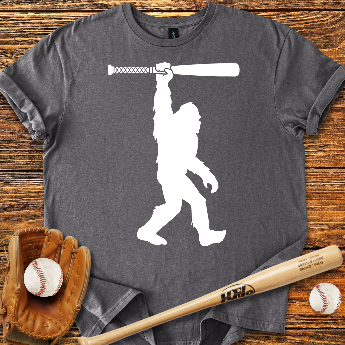 Bigfoot Baseball Adult T-shirt