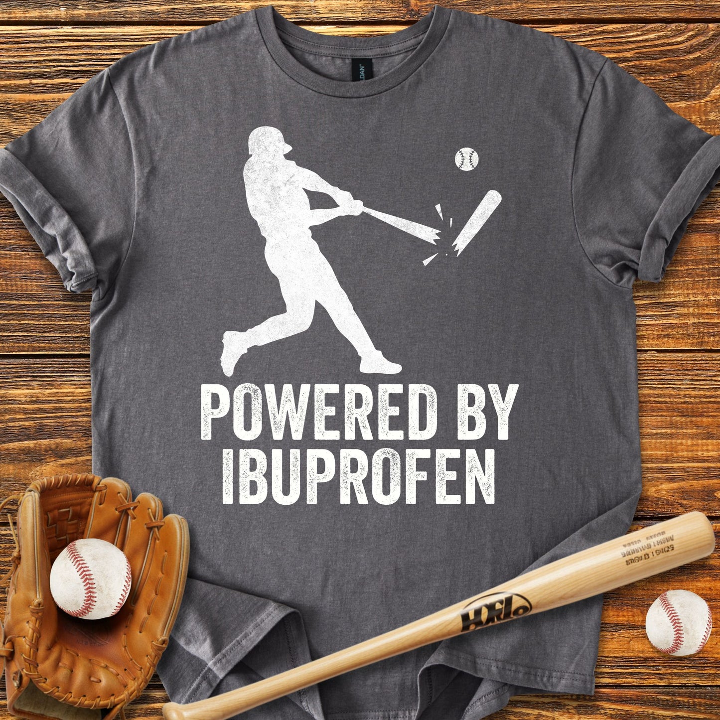 Powered By Ibuprofen Adult T-shirt
