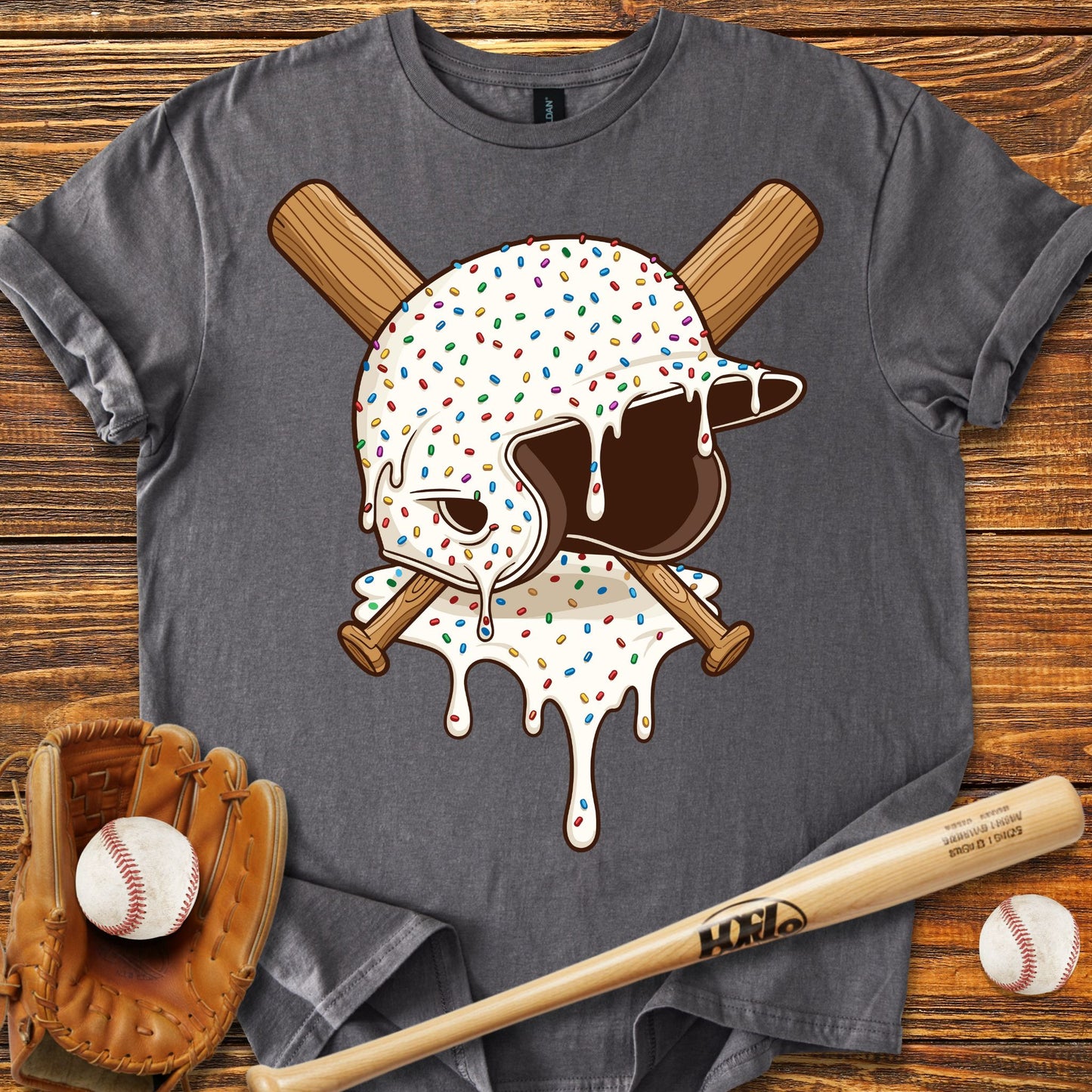 Baseball Drip Adult T-shirt