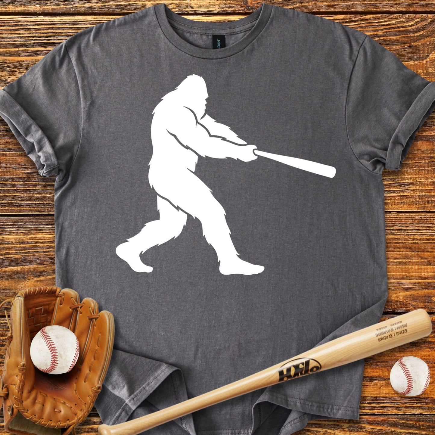 Bigfoot Baseball Adult T-shirt