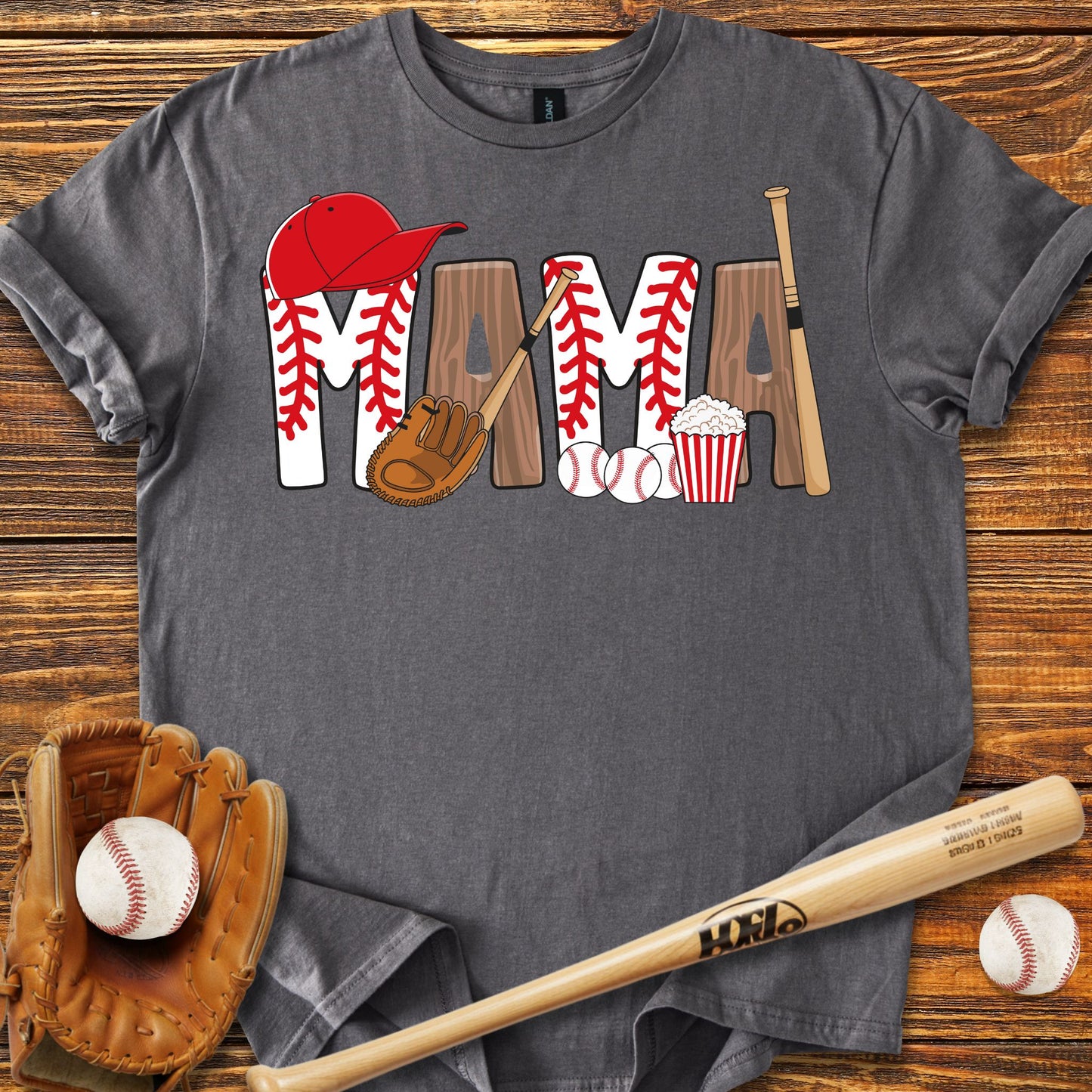 Baseball Mama Adult T-shirt