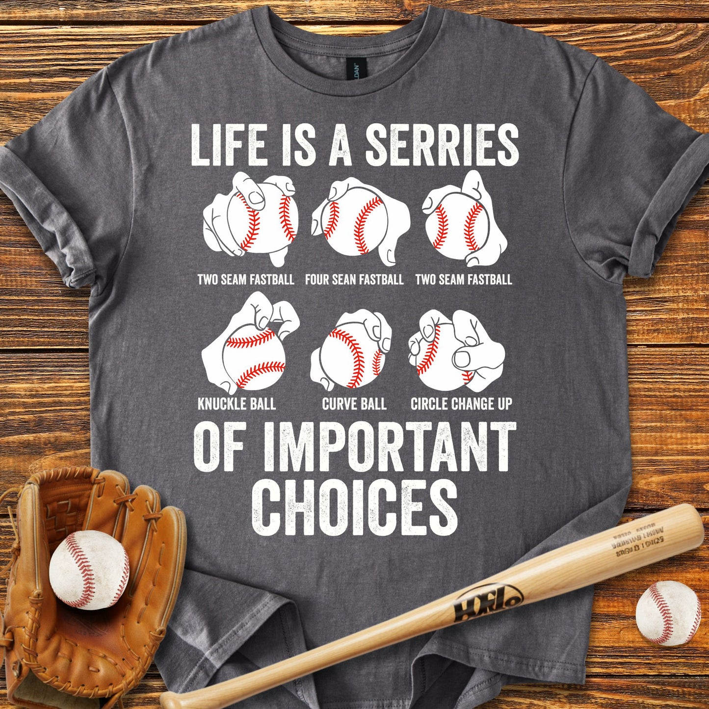Baseball Pitches Life Adult T-shirt