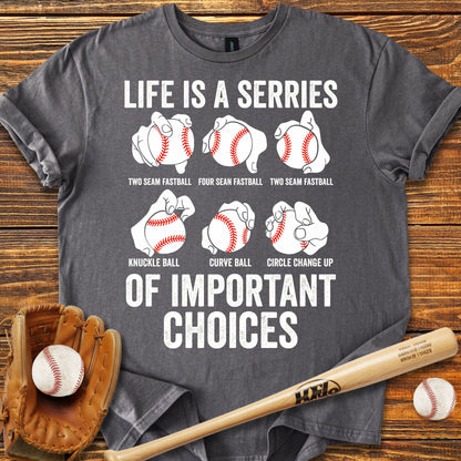 Baseball Pitches Life Adult T-shirt