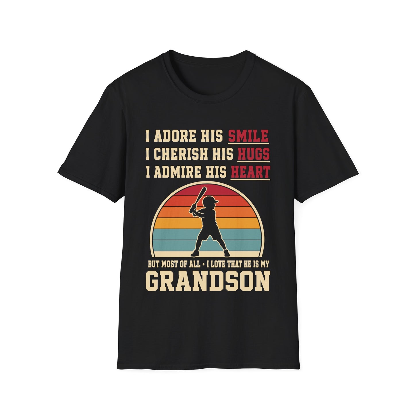 Grandma's Baseball Heart T-Shirt