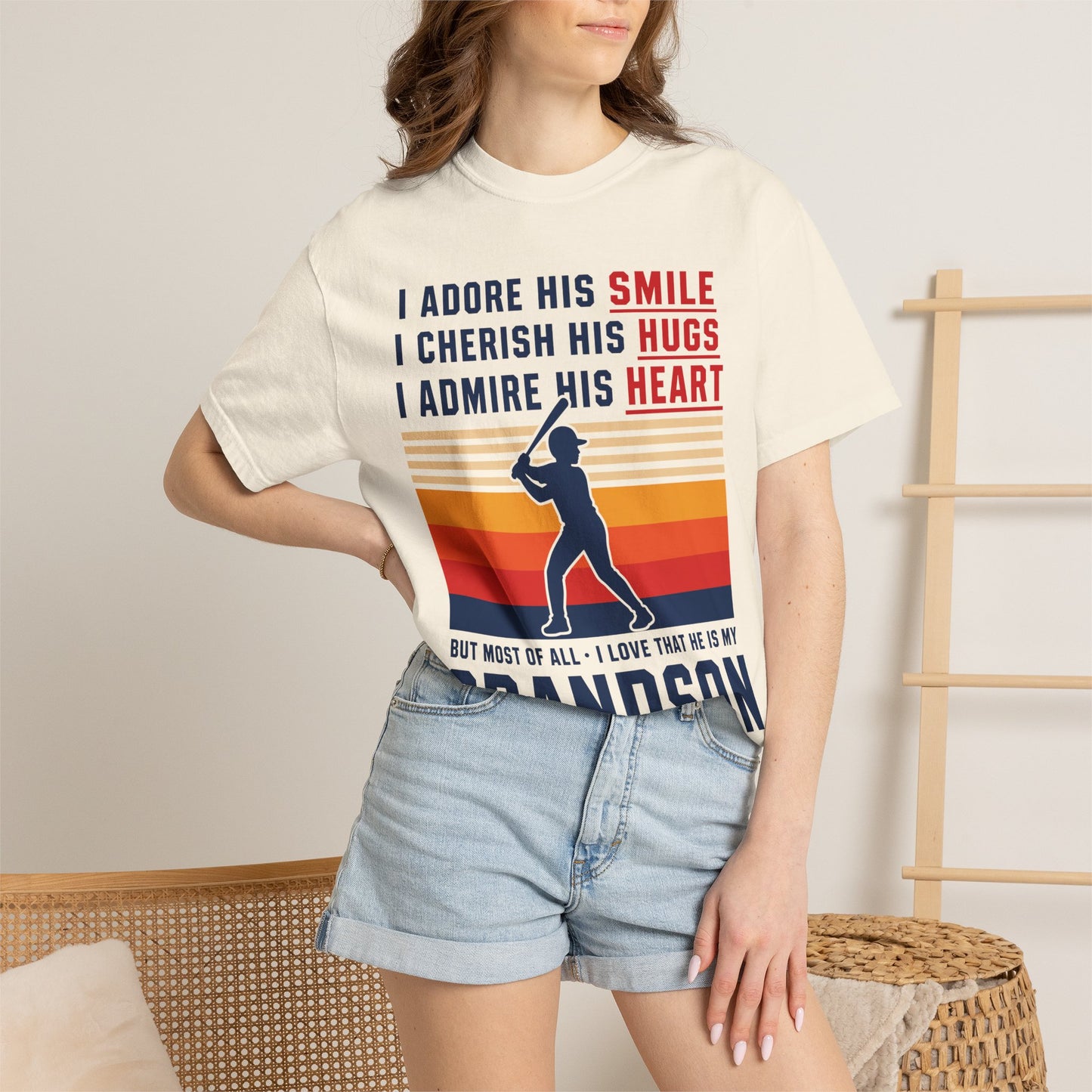 Grandma's Baseball Heart T-Shirt