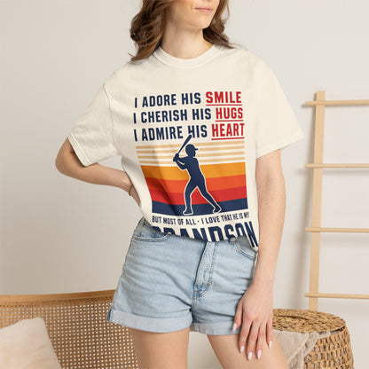 Grandma's Baseball Heart T-Shirt
