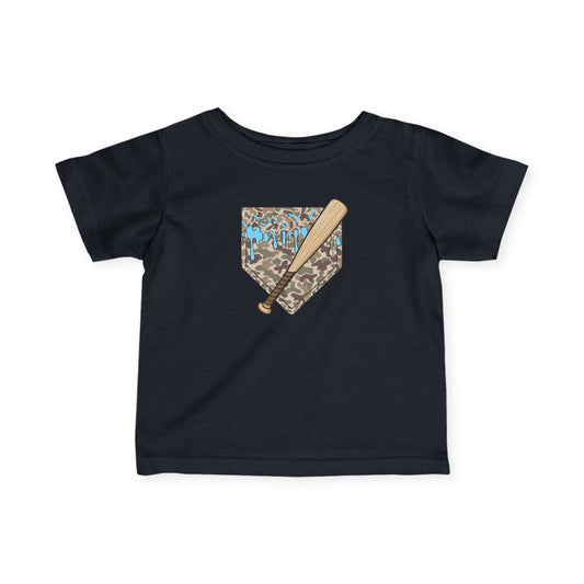 Baseball Camo Drip Infant Baby Tee