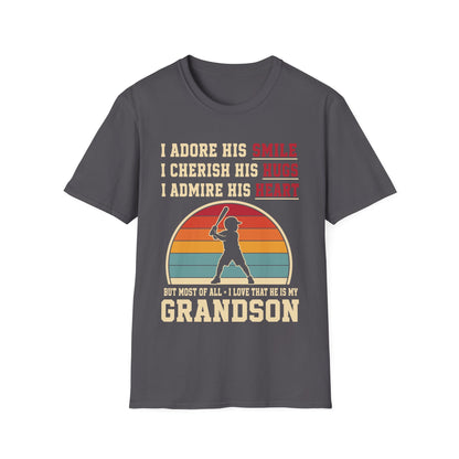 Grandma's Baseball Heart T-Shirt