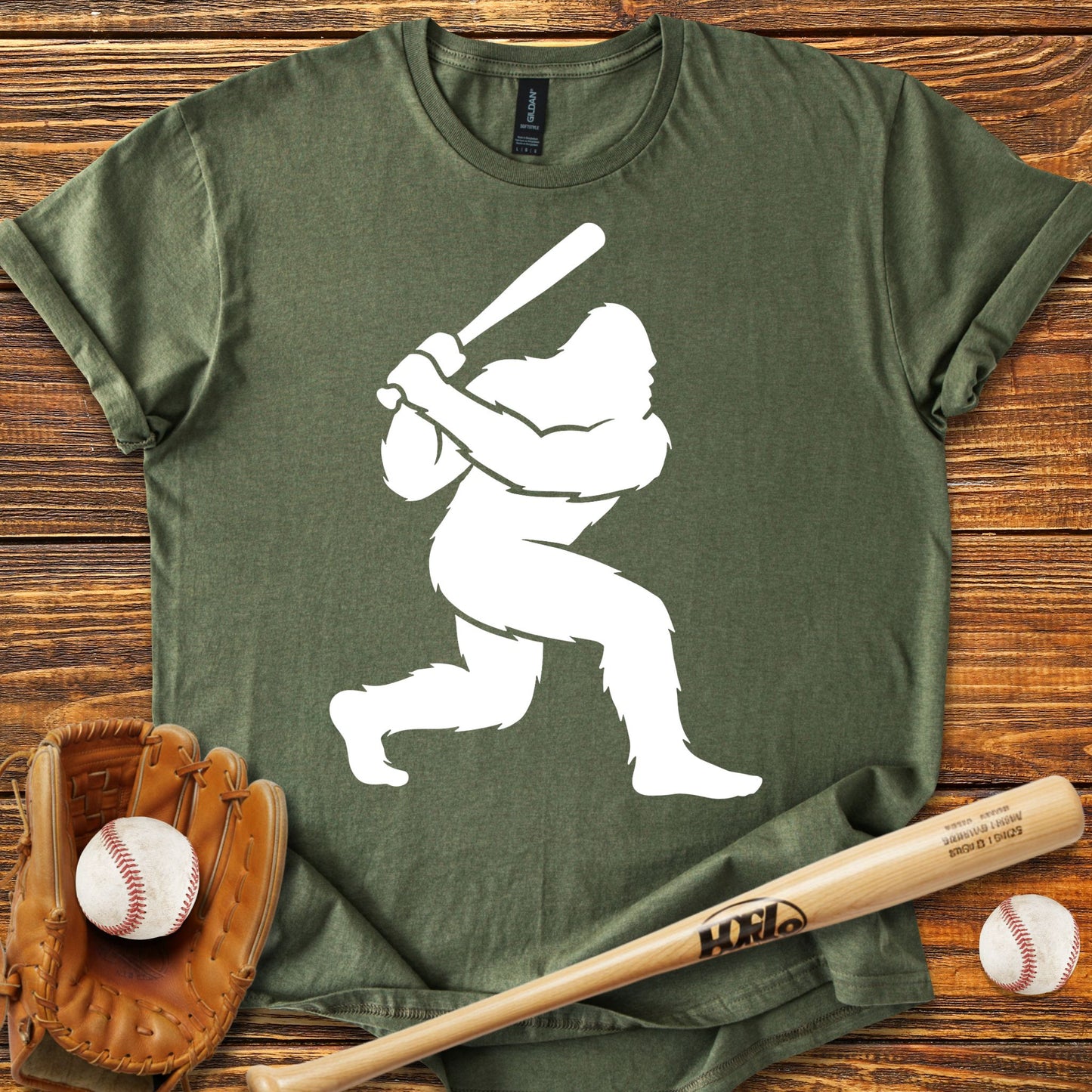 Bigfoot Baseball Adult T-shirt
