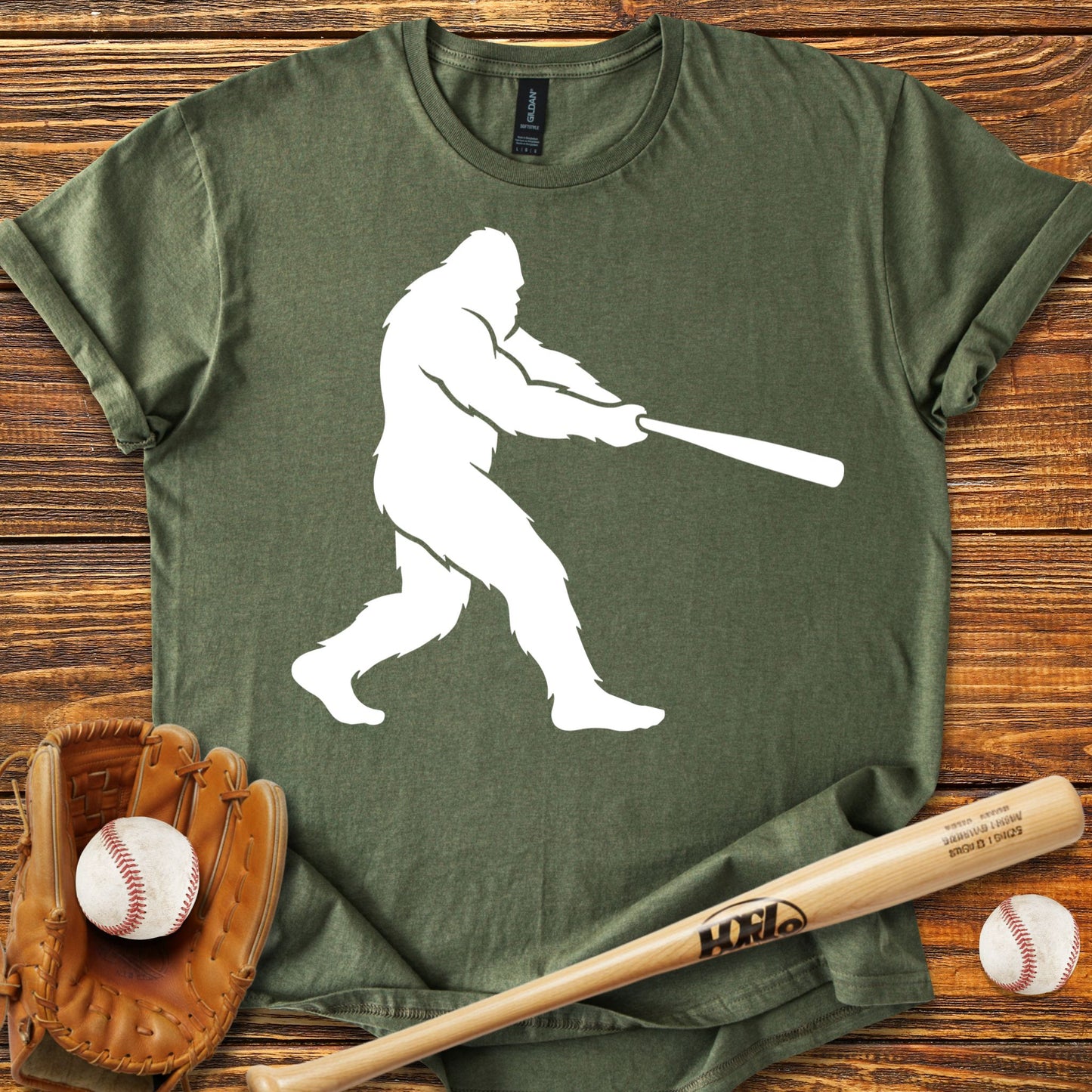 Bigfoot Baseball Adult T-shirt