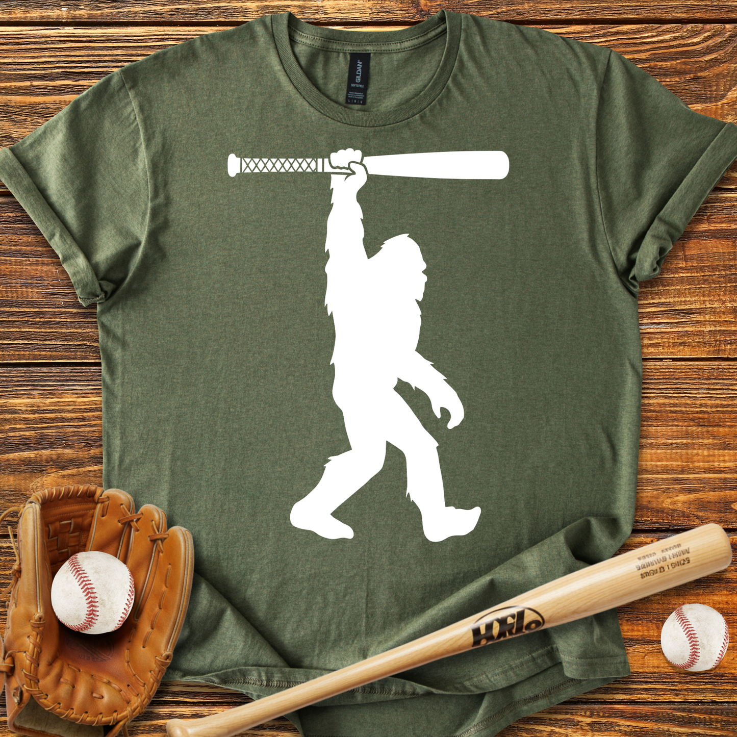 Bigfoot Baseball Adult T-shirt