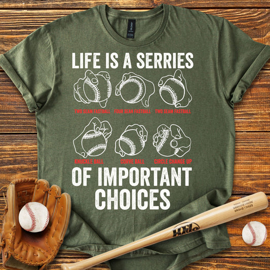 Baseball Pitches Life Adult T-shirt