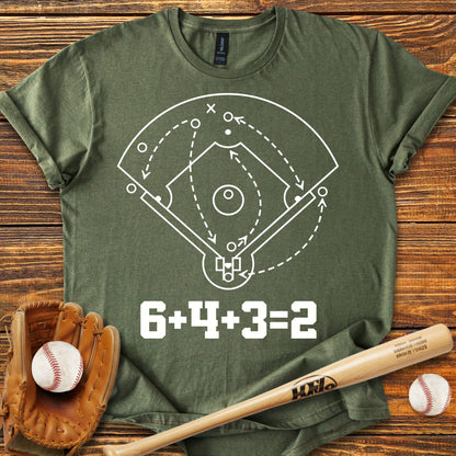 6 4 3 2 Double Play Adult T-shirt