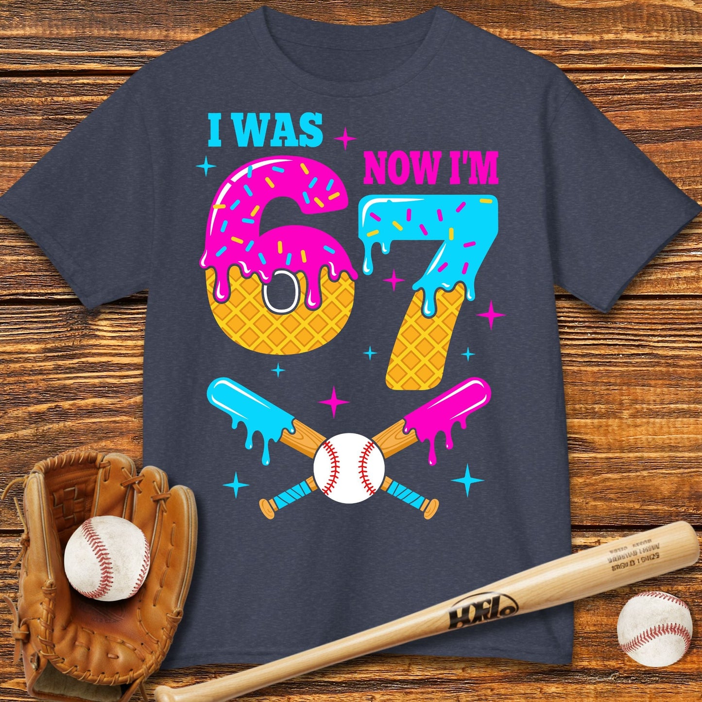 7th Birthday Drip 67 Kids T-shirt - HomeRun PrintsKids clothes