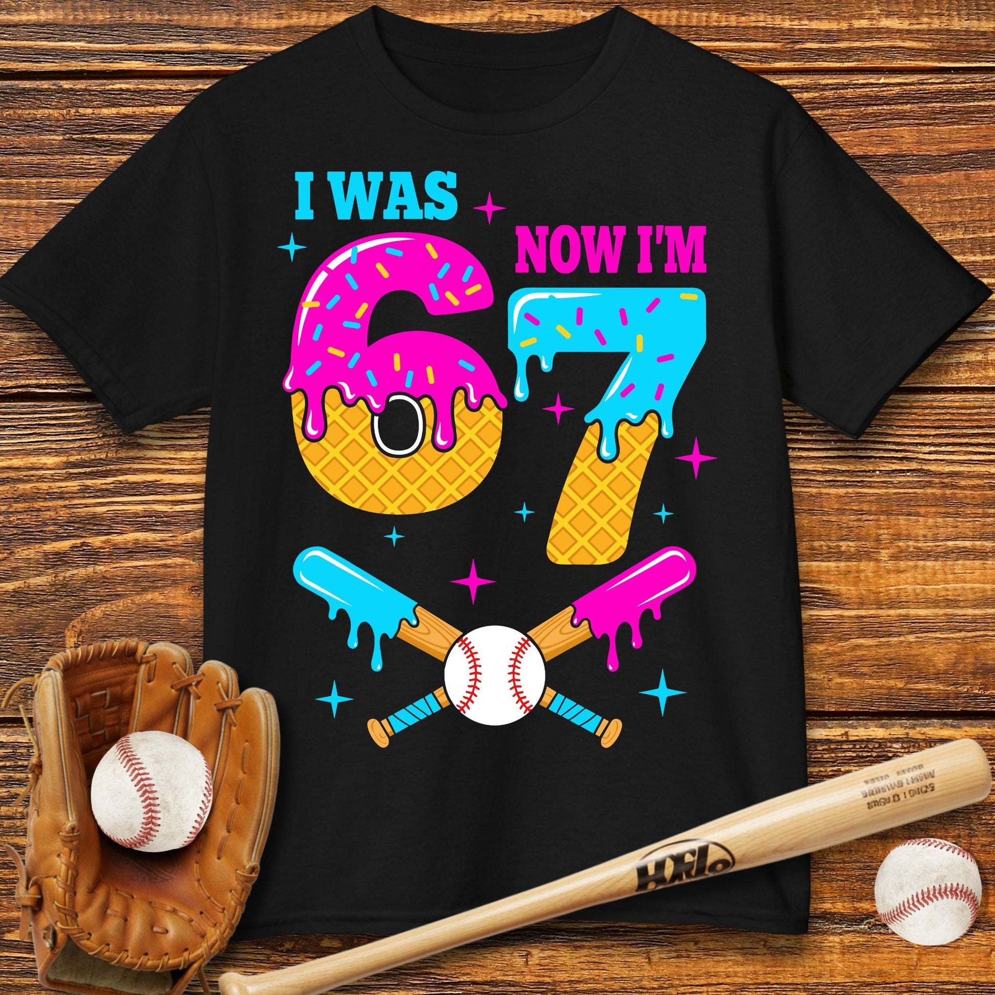7th Birthday Drip 67 Kids T-shirt - HomeRun PrintsKids clothes