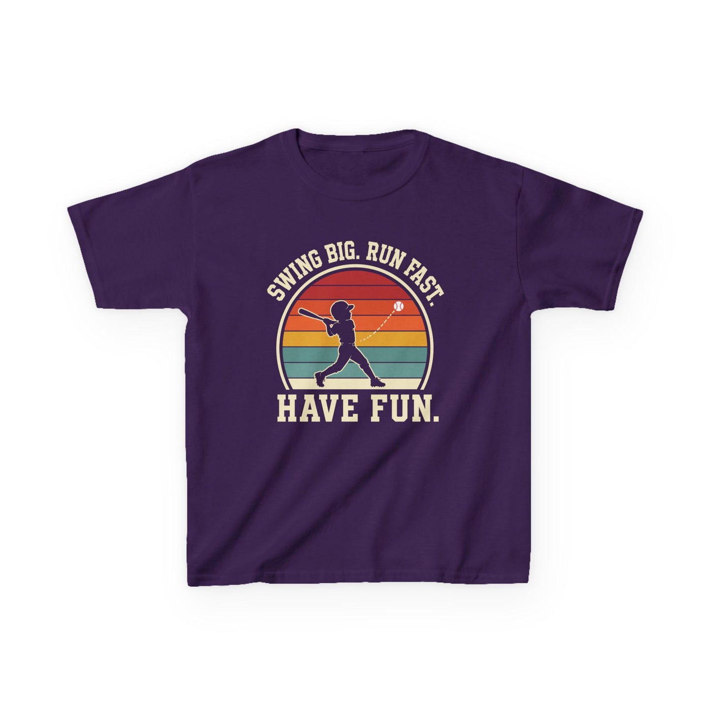 Swing Big Run Fast Have Fun Kids T-shirt