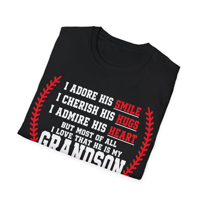 Grandma's Baseball Heart T-Shirt