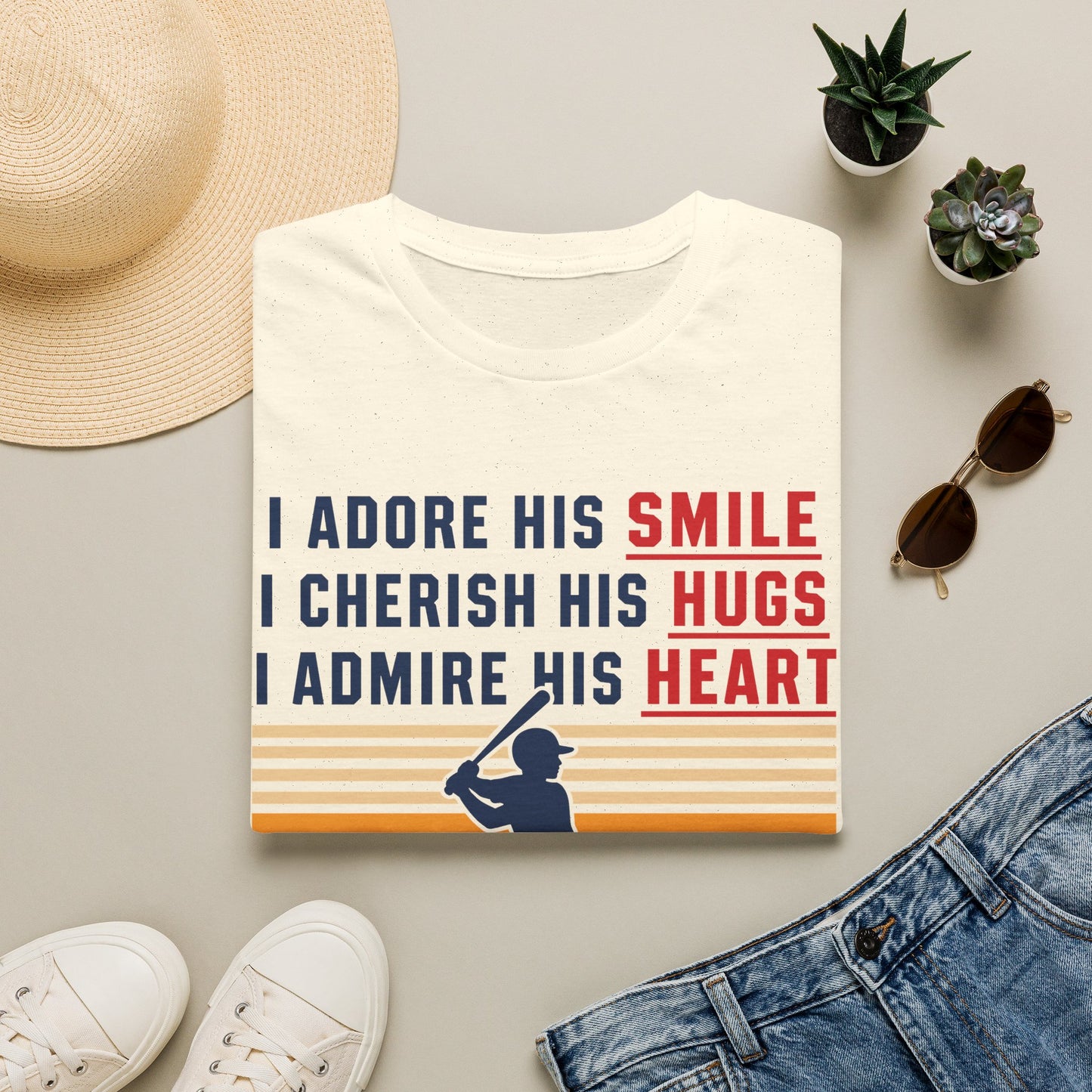 Grandma's Baseball Heart T-Shirt