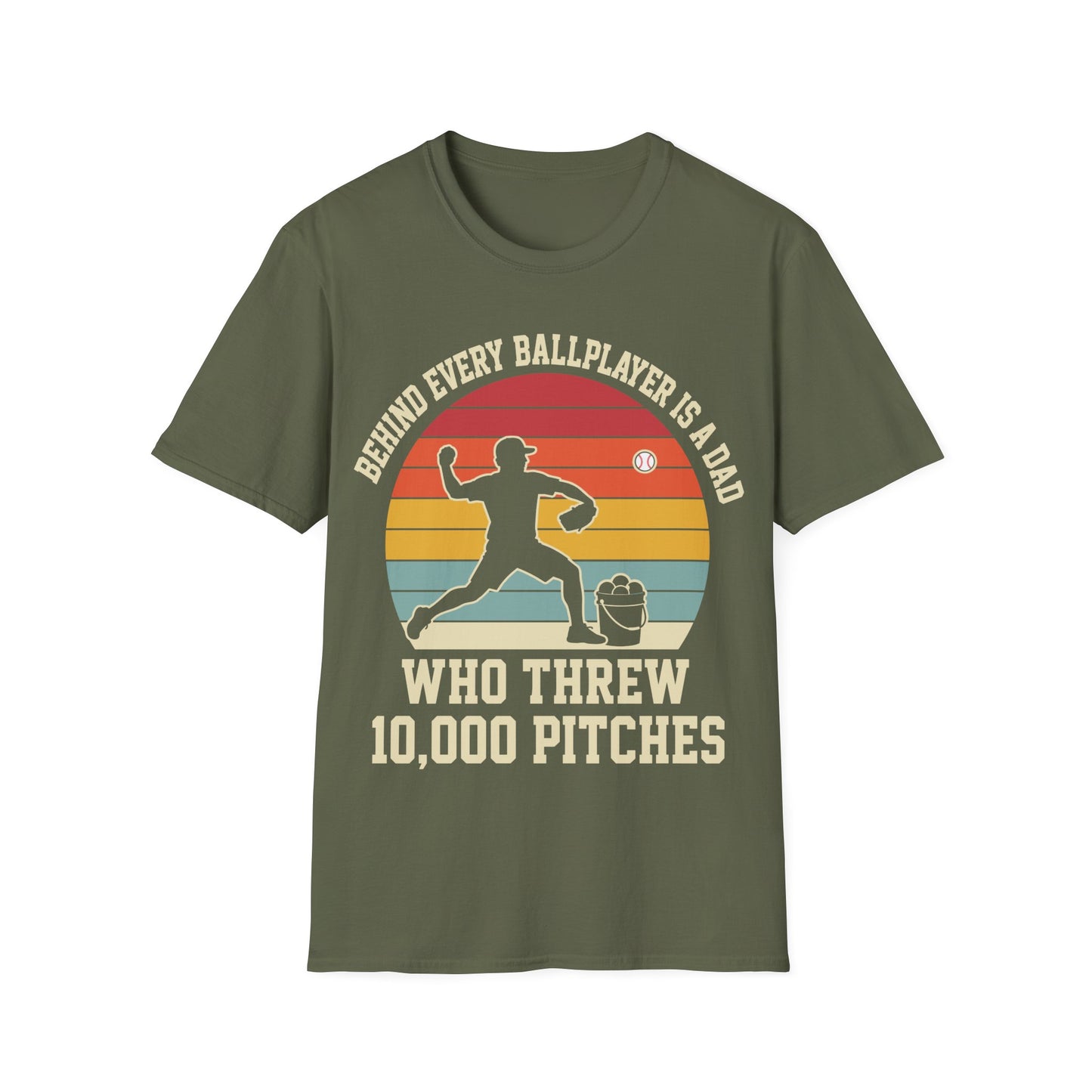 Behind Every Ballplayer A Dad T-Shirt