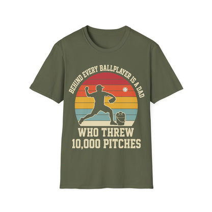 Behind Every Ballplayer A Dad T-Shirt