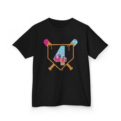 Baseball 4th Birthday Kids T-shirt