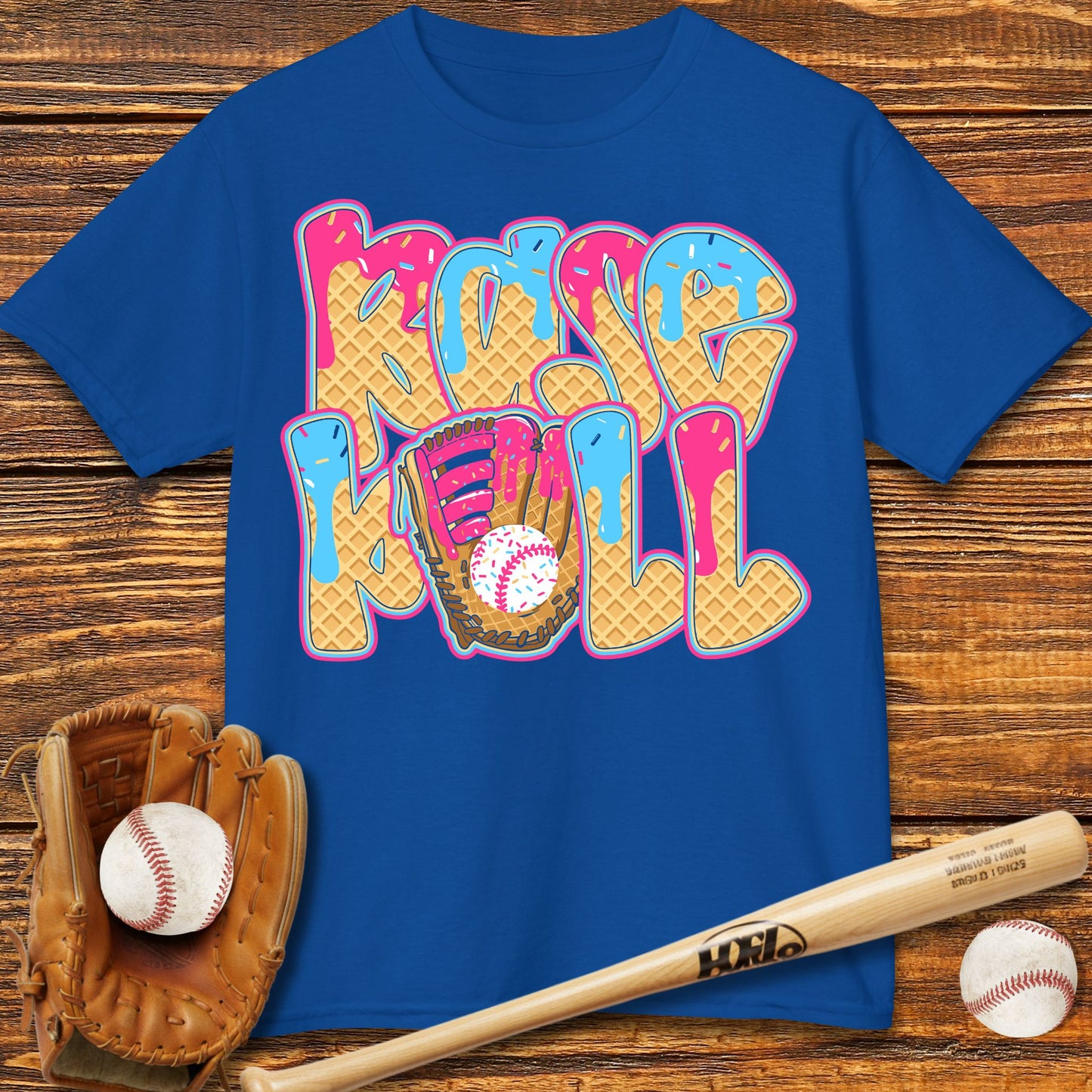 Ice Cream Drip Baseball Kids T-shirt