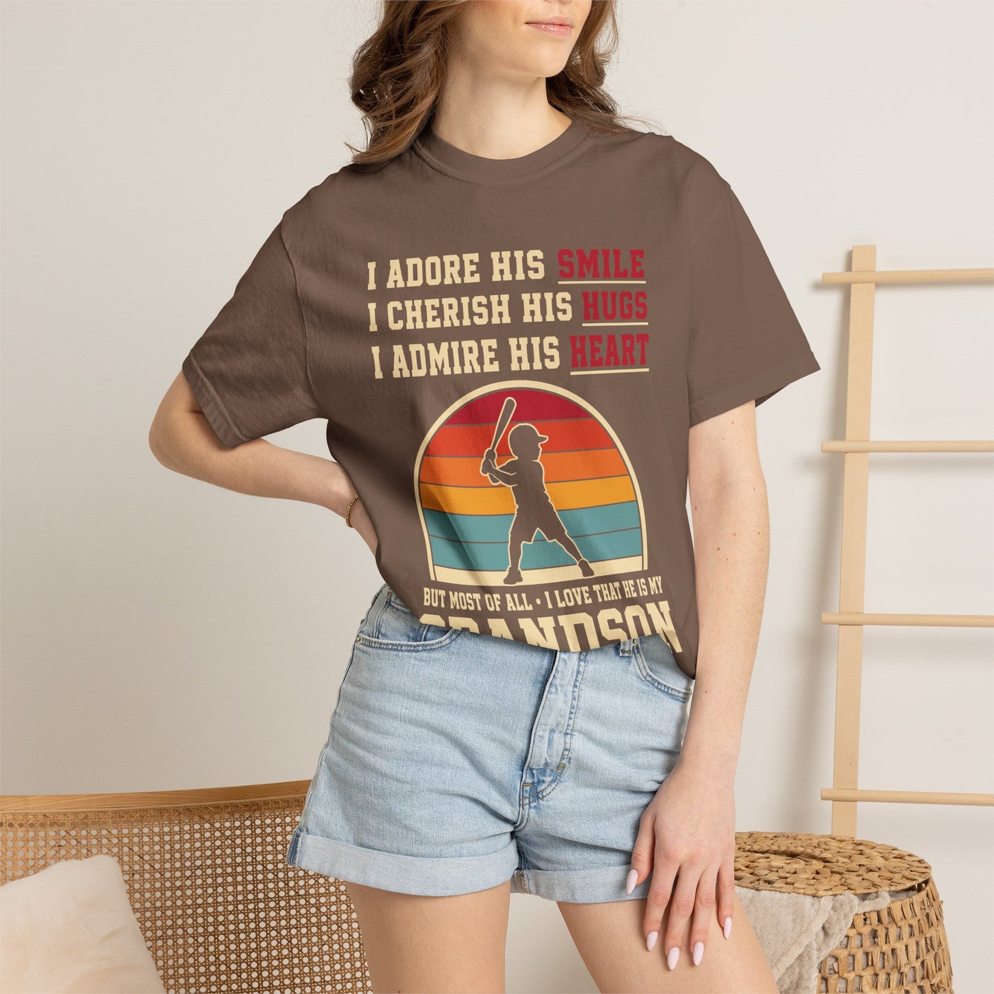 Grandma's Baseball Heart T-Shirt