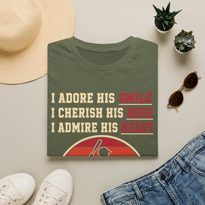 Grandma's Baseball Heart T-Shirt