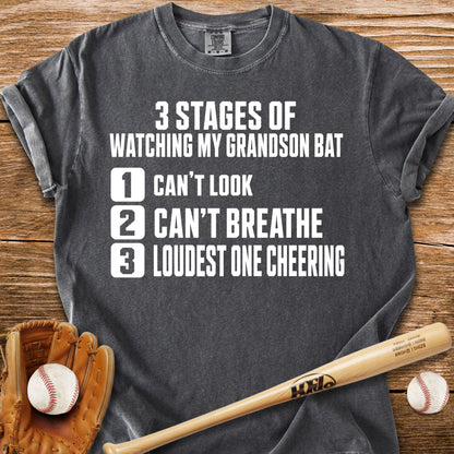 Grandson Bats Grandma Panics T-Shirt