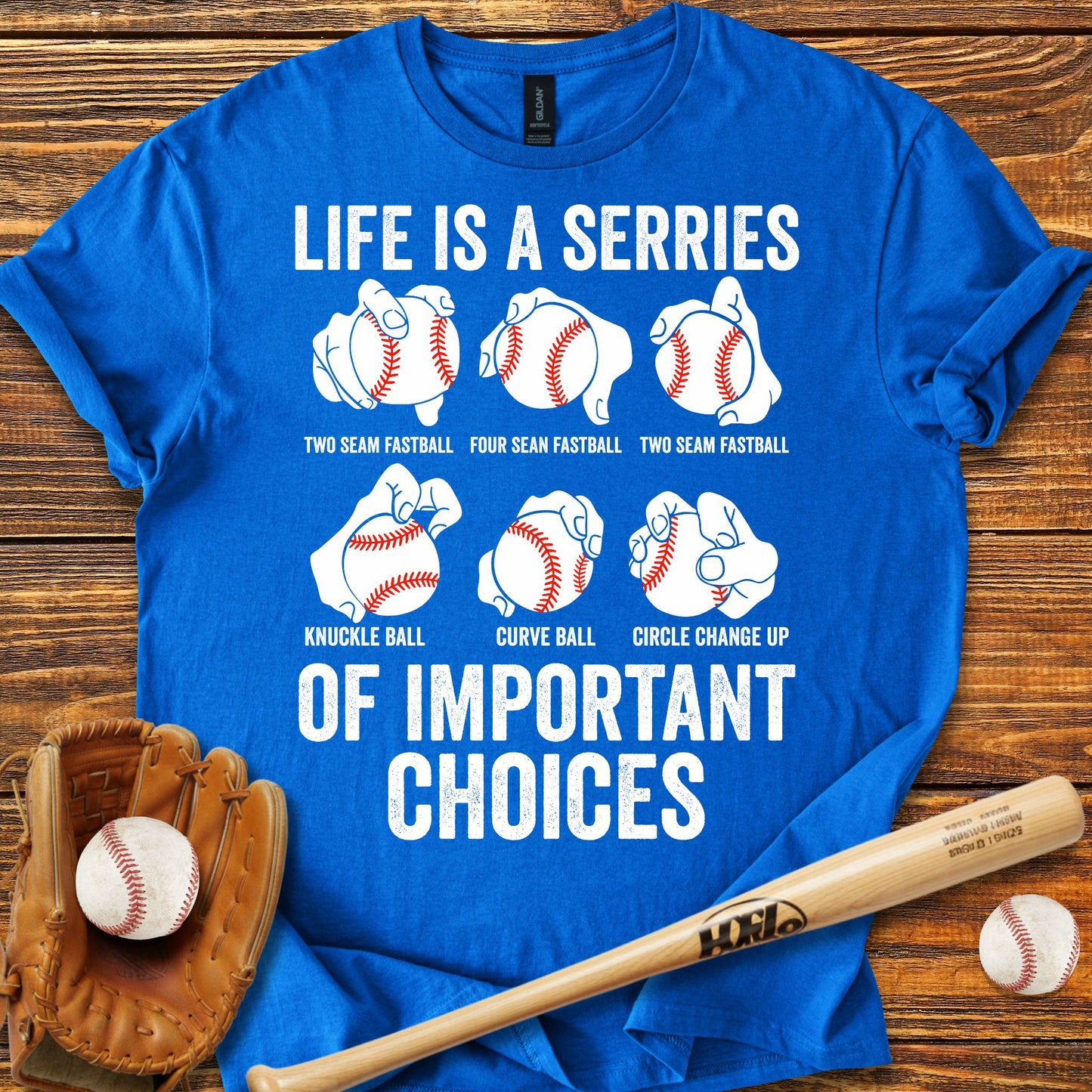 Baseball Pitches Life Adult T-shirt