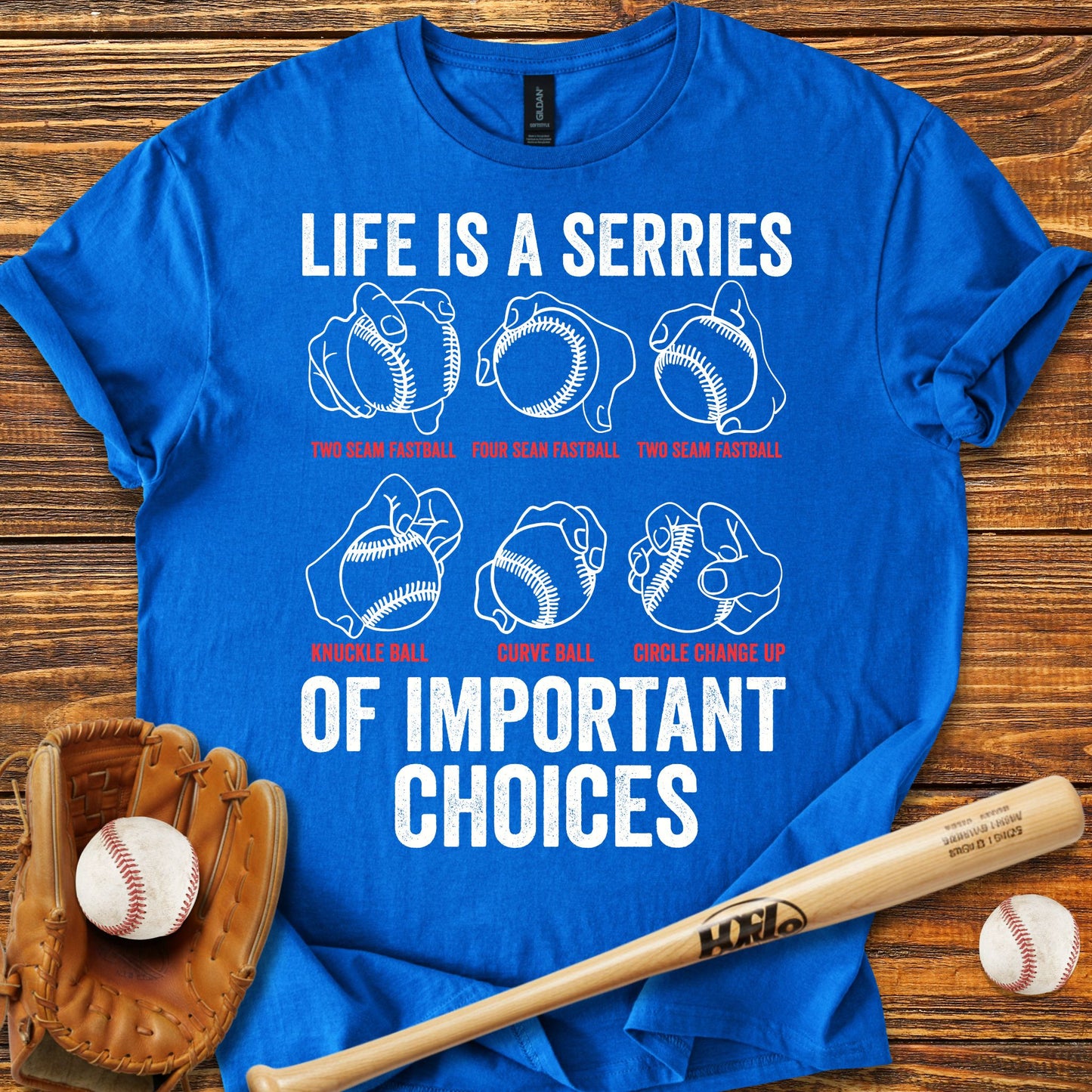 Baseball Pitches Life Adult T-shirt