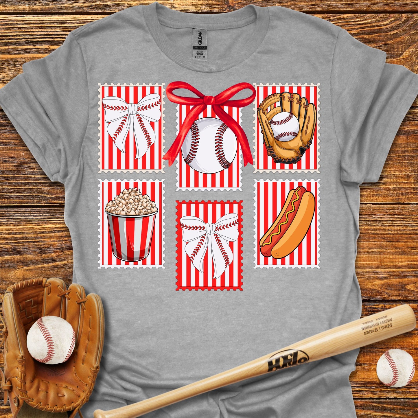 Baseball Stamps Adult T-Shirt