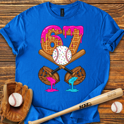 Baseball Drip 67 Catcher Adult T-Shirt