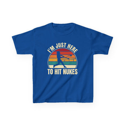 I'm Just Here To Hit Nukes Kids T-shirt