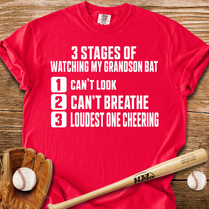 Grandson Bats Grandma Panics T-Shirt