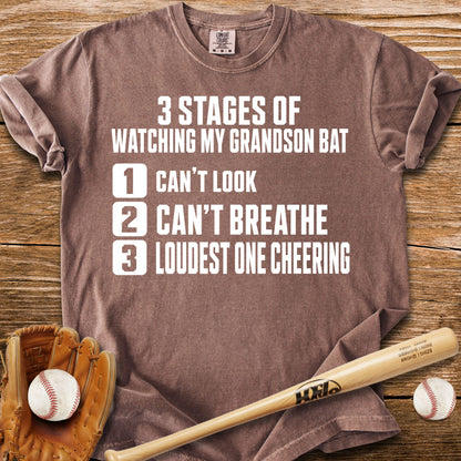 Grandson Bats Grandma Panics T-Shirt
