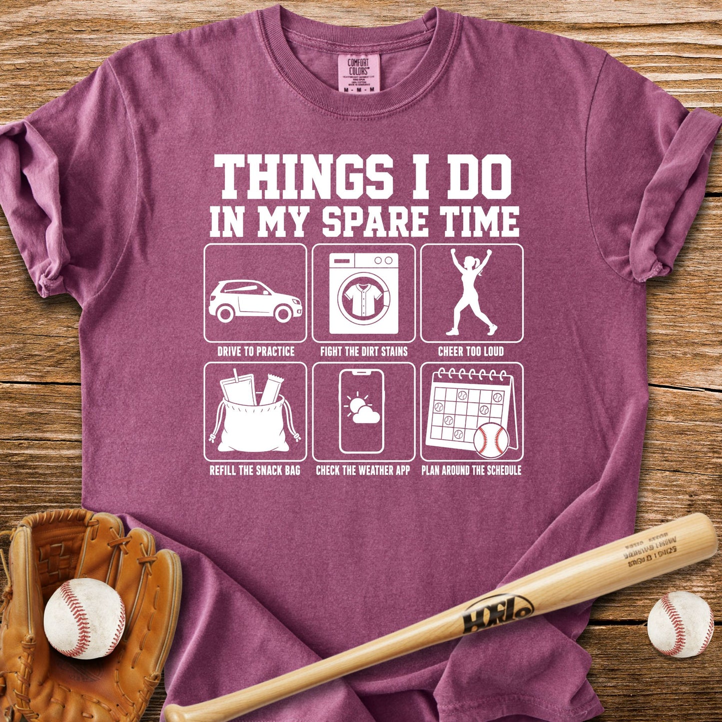 Life Runs On Her Softball Schedule T-Shirt