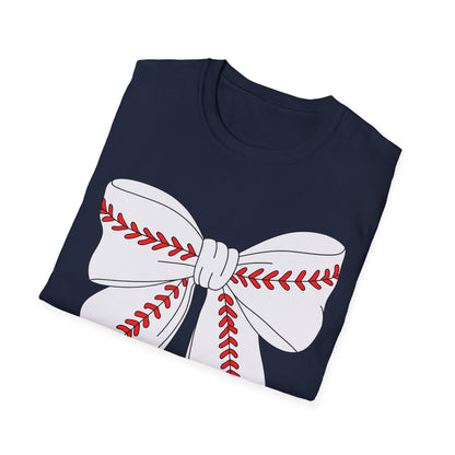 Charming Bow Graphic T-Shirt for All Occasions, Gift for Her, Casual Wear, Holiday Apparel, Trendy Fashion Statement