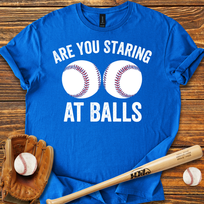 Staring At My Balls Adult T-shirt