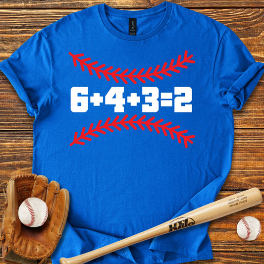 6 4 3 2 Double Play Adult T-Shirt