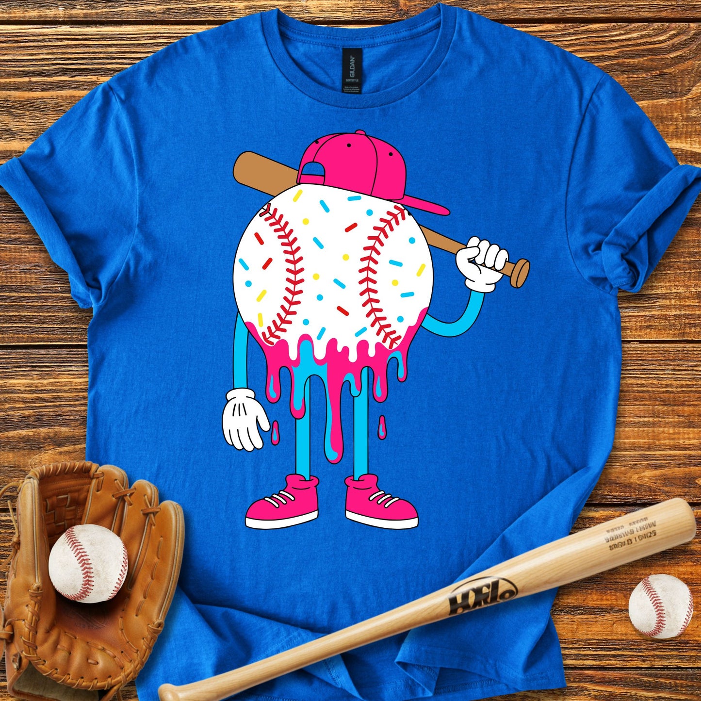 Baseball Drip Adult T-Shirt