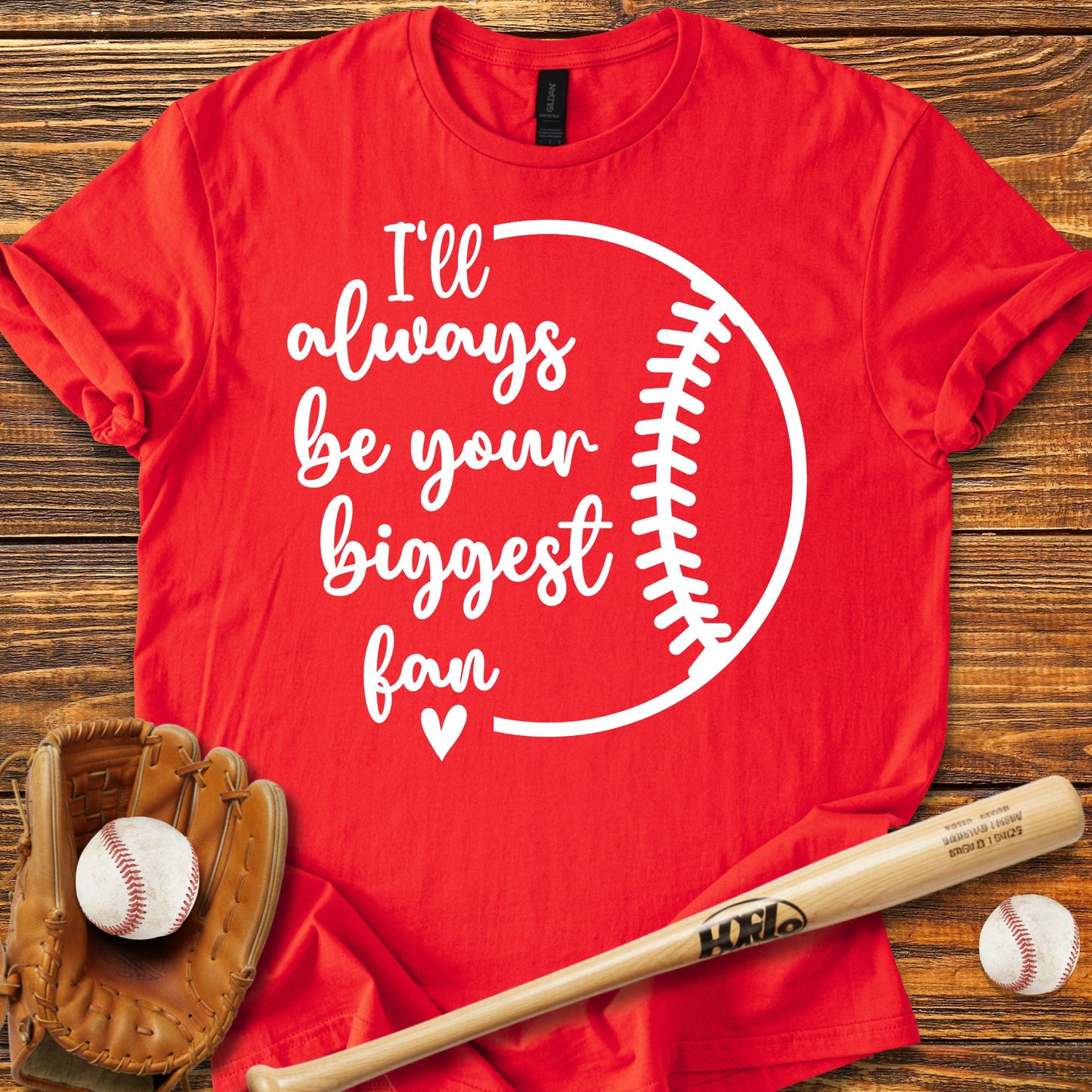 Biggest Fan Baseball Adult T-Shirt