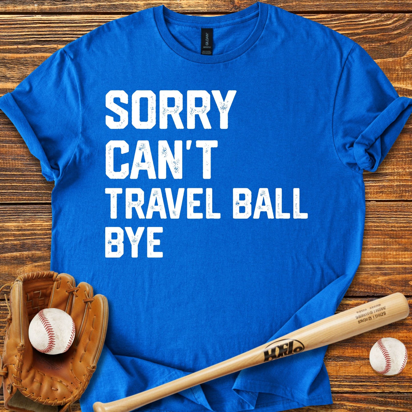 Sorry Can't Travel Ball Adult T-Shirt