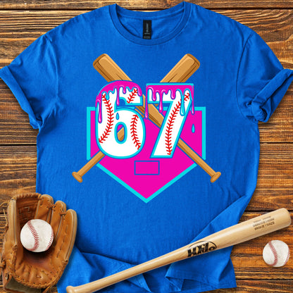 Baseball Drip 67 Adult T-Shirt